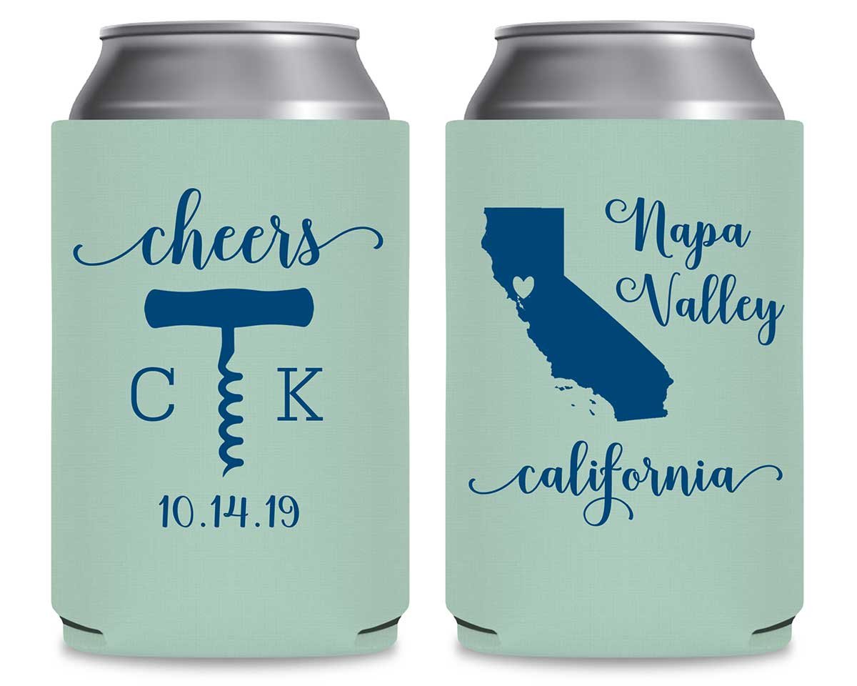 Cheers 5A Any Map Foldable Can Koozies Wedding Gifts for Guests