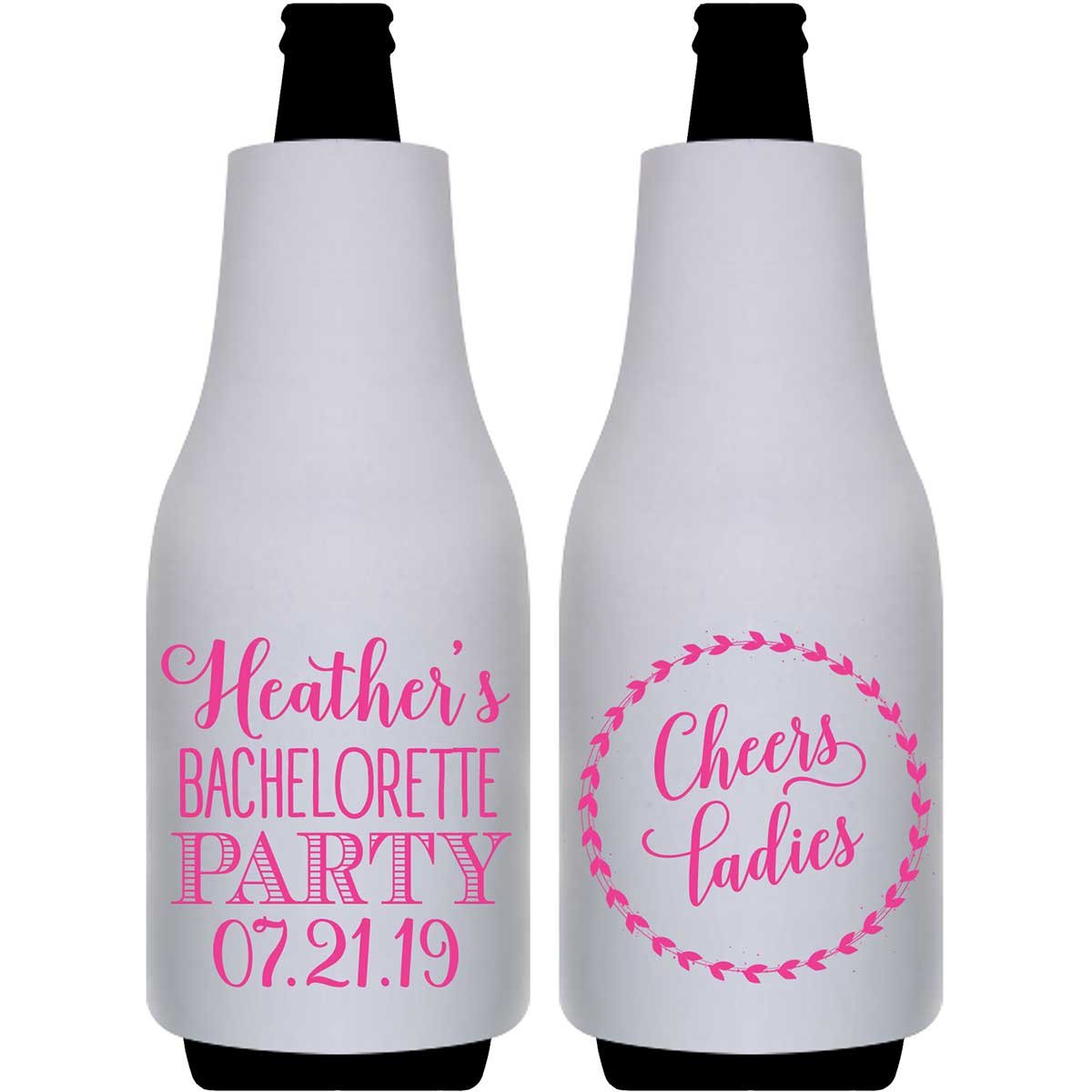 Cheers Ladies Bachelorette 1A Foldable Bottle Sleeve Koozies Wedding Gifts for Guests