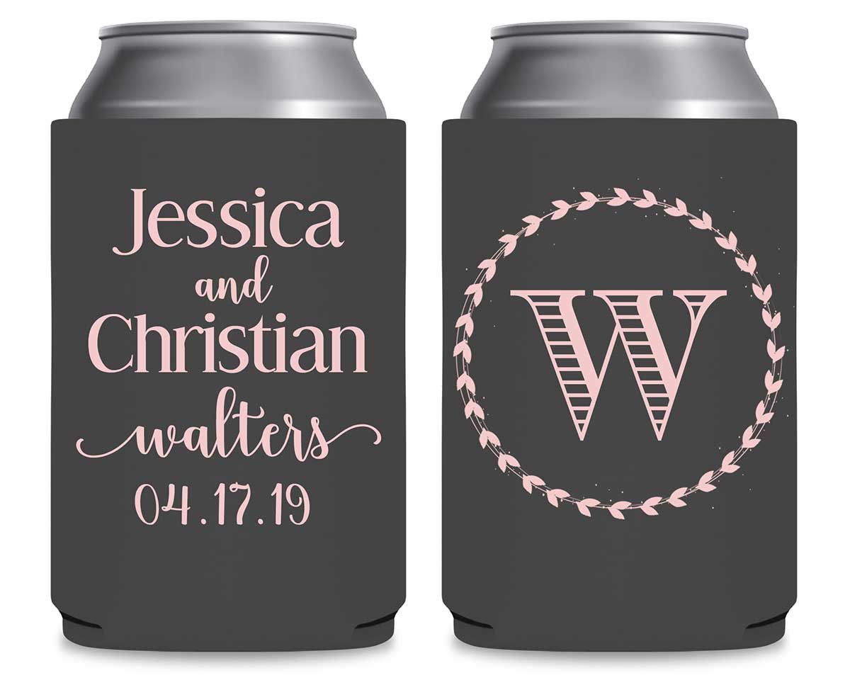 Classic Wedding Design 1A Foldable Can Koozies Wedding Gifts for Guests
