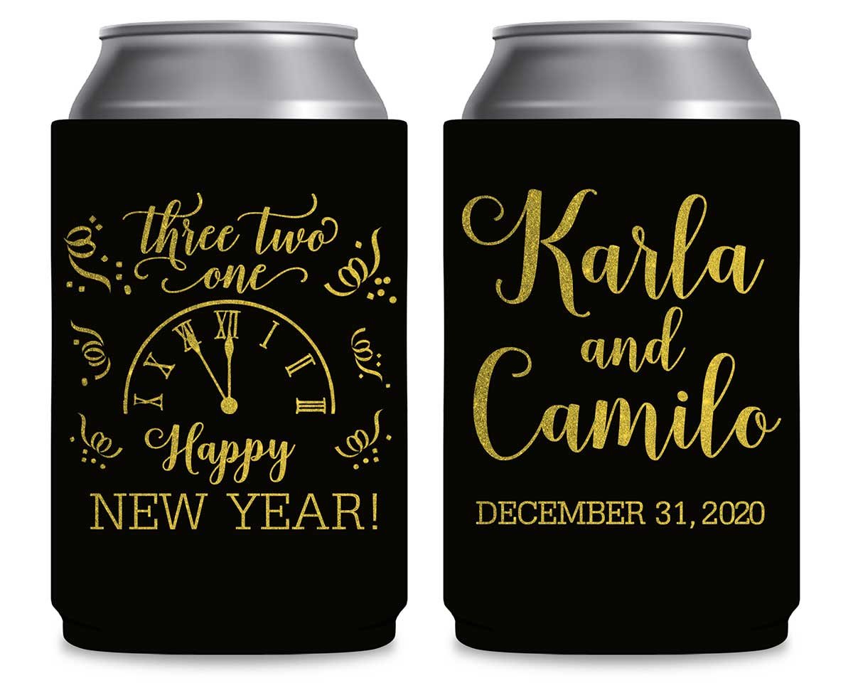 Happy New Year 2A Foldable Can Koozies Wedding Gifts for Guests