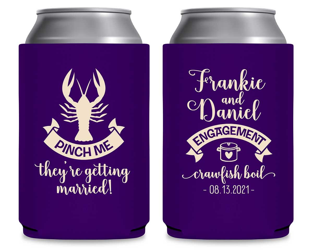 Pinch Me They're Getting Married 1A Foldable Can Koozies Wedding Gifts for Guests
