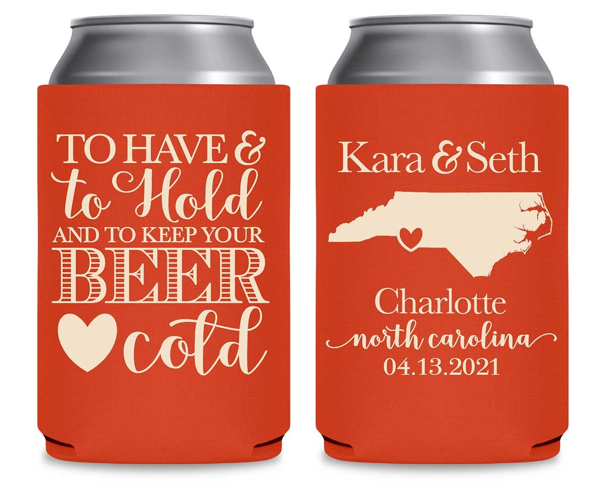 https://www.thatweddingshop.com/wp-content/uploads/2019/12/To-Have-And-To-Hold-Keep-Your-Beer-Cold-1B-Collapsible-Neoprene-Can-Koozies-Personalized-Wedding-Favors-With-Map.jpg