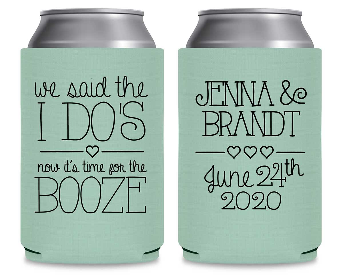 Modern Logo Can Coolers, Custom Printed Can Huggers, Engagement Party  Decor, Neoprene Bottle Holder, Personalized Can Coolies, Wedding Favor 