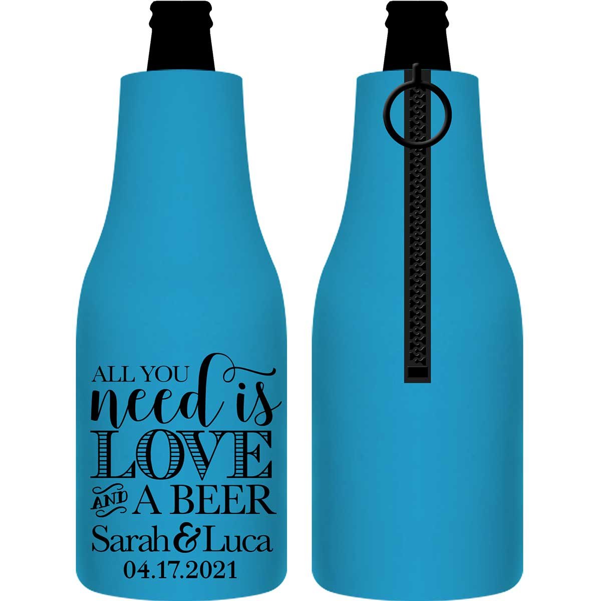 https://www.thatweddingshop.com/wp-content/uploads/2020/01/All-You-Need-Is-Love-And-A-Beer-1A-Collapsible-Foam-Zippered-Bottle-Koozies-Funny-Wedding-Favors.jpg