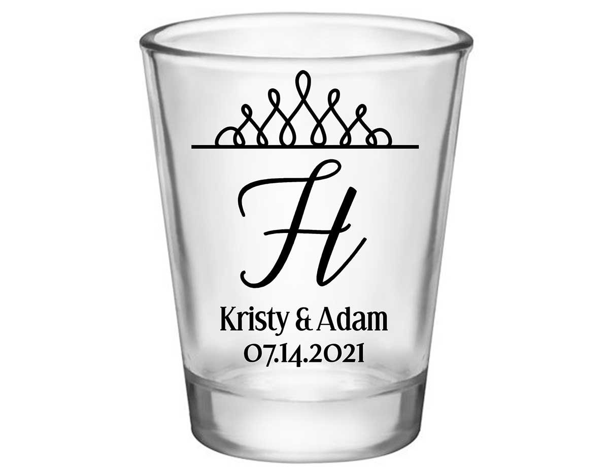 Classic Wedding Design 4A Standard 1.75oz Clear Shot Glasses Personalized Wedding Gifts for Guests