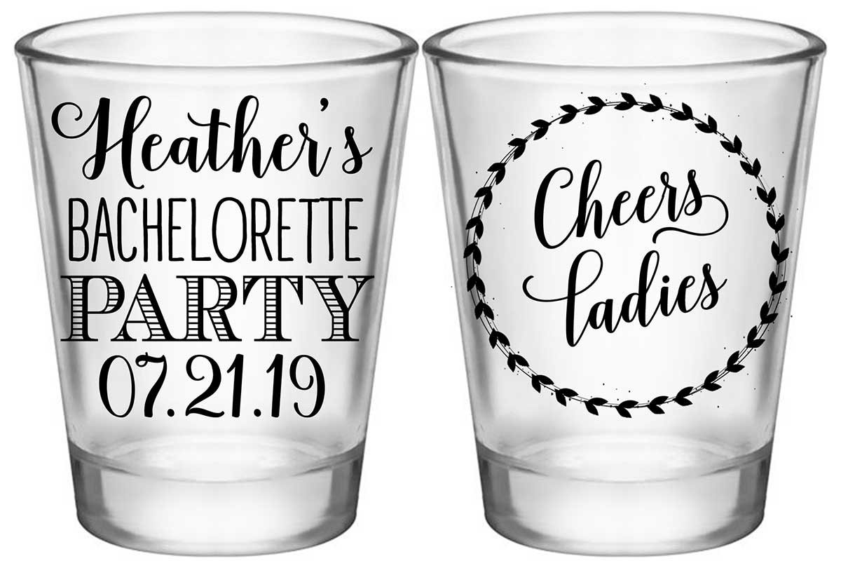 Cheers Ladies Bachelorette 1A2 Standard 1.75oz Clear Shot Glasses Personalized Bachelorette Party Gifts for Guests