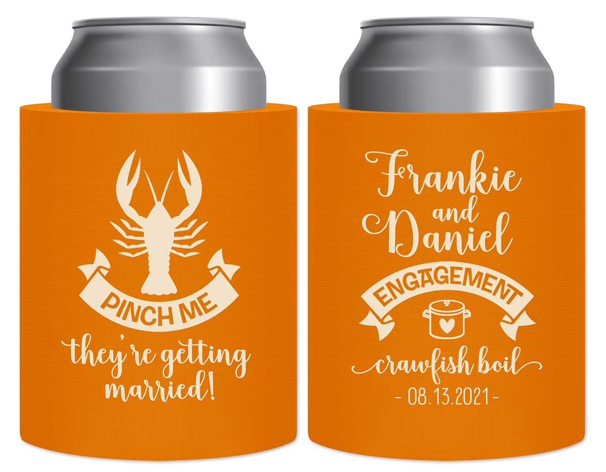 Pinch Me They're Getting Married Thick Foam Can Koozies Crawfish Boil Engagement Party Gifts for Guests